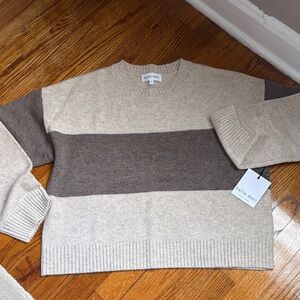 Bella Dahl Sweater in Cream and Brown